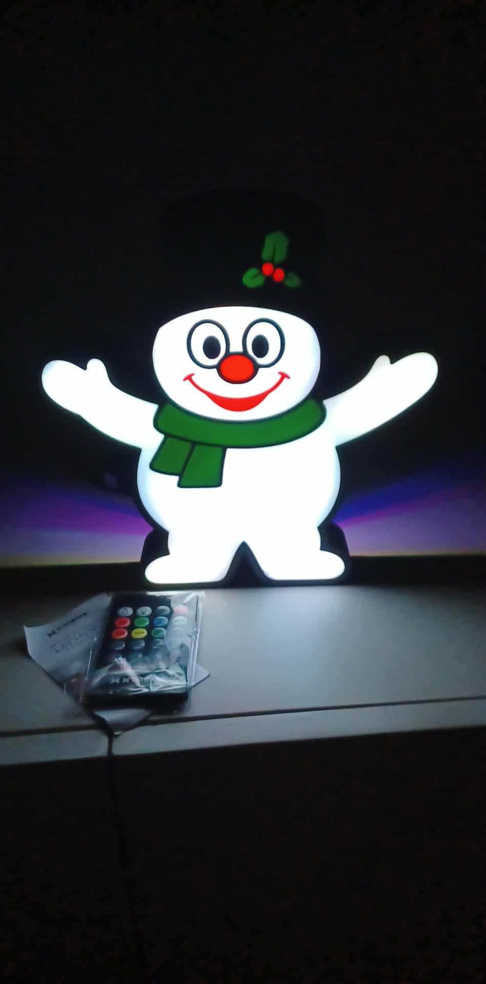 Frosty The Snowman LED light box – custom 3D printed – Lit Layer Creations